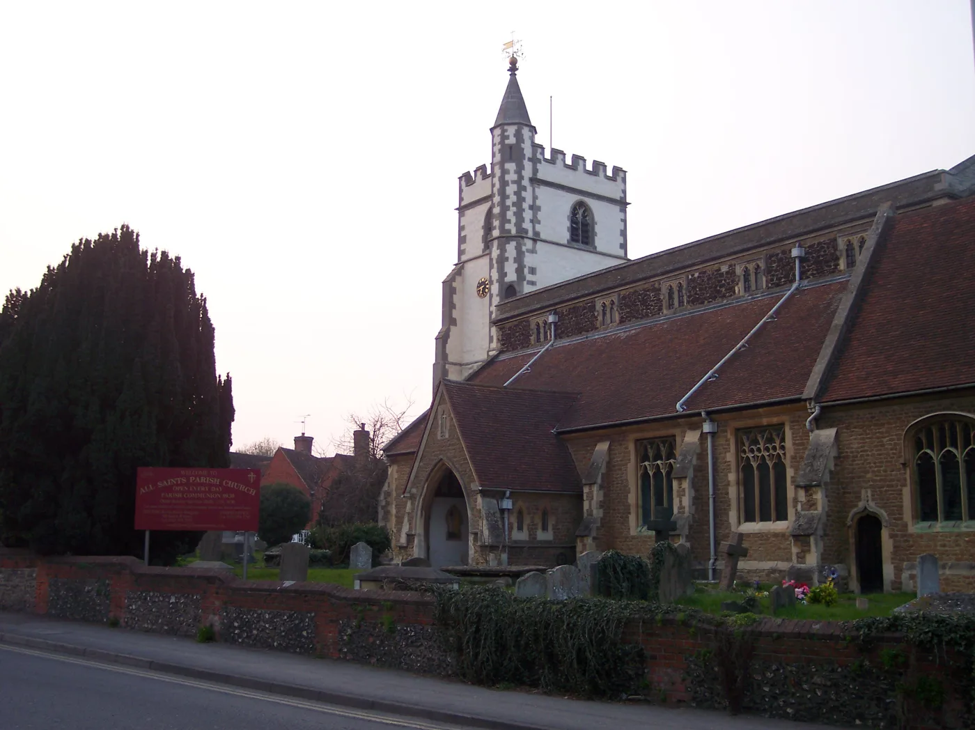 All Saints Church, Wokingham. The Remembrance parade leaves the Market Place at 2.35pm and the church service starts at 3pm